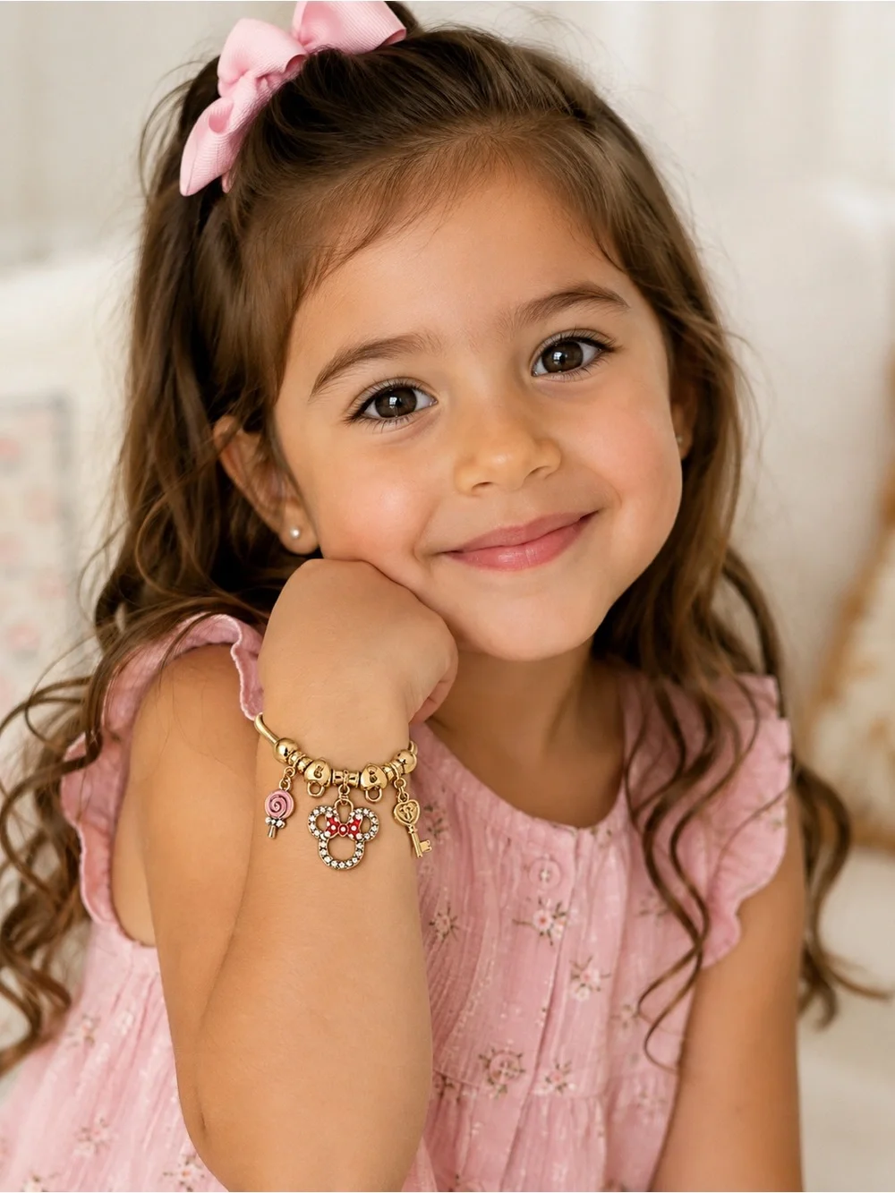 Minnie Mouse, Bows, Lockets & Keys Charm Bracelets for Kids • NWT